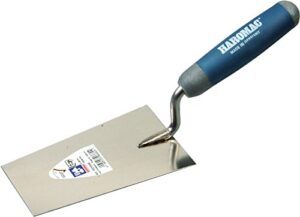 Haromac Berner Putzkelle, 140 mm lang, rostfrei und mit einem ergonomischen 2-Komponenten-Softgriff für eine einfache Reinigung von Wänden, Decken und anderen Oberflächen.