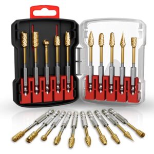 Hartmetall-Frästifte Set mit 10 Stücken, ideal für Metallpolieren, Schleifen und Bohren
