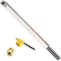 Hartmetallbestücktes Drechselwerkzeug S14 mit 14mm Hartmetallfräser und T20 Sternspitzenschlüssel für Holzdrehmaschine, Edelstahl Werkzeug Rougher