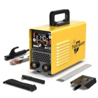 Hochwertiges haxiaoer ARC140 Elektroden Schweißgerät mit 3-Tasten-Steuerung, Synergetische Steuerung und vielen weiteren Funktionen. Ideal für Anfänger und Fortgeschrittene im Heimwerkeralltag.