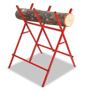 Hebitod Sägepferd, klappbarer Sägebock für Holzfällen, robuste Stahlkonstruktion, Tragfähigkeit bis 100KG, perfekt für Forstwerkstatt und Schneiden von Blockholz