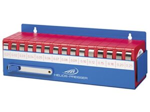 Helios Preisser Fühlerlehrenset im Wandhalter, nachfüllbar mit Beschriftung, 330 x 100 x 110 mm, Messbereich 0,01 - 0,25