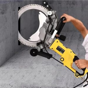 Hochfrequenz-Ringsäge für effizientes und zuverlässiges Schneiden von Beton, Stahlbetonwände und Ziegelwände. Leistungsstarke 5000-W-Betonwandschneidemaschine mit bürstenlosem Permanentmagnetmotor.