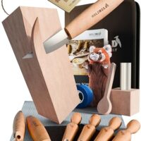 HOLZHELD hochwertiges Schnitzwerkzeug, 24-teiliges Set mit Anleitung und Holzschnitzmesser für professionelle Ergebnisse