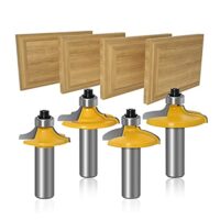 Hochwertiges Fräser-Set für Holzbearbeitung mit Hartmetall-Fräsen, 1/4 TLG., CNC-Fräser, Nutfräser und 12mm Schaft