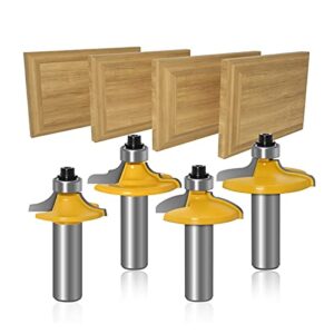 Hochwertiges Fräser-Set für Holzbearbeitung mit Hartmetall-Fräsen, 1/4 TLG., CNC-Fräser, Nutfräser und 12mm Schaft