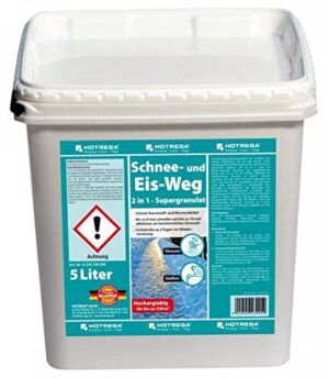 Effektives Enteisungsgranulat für Gehwege und Hoftoreschwellen - Salzfrees Taugranulat 2in1 für Schnee und Eis räumen