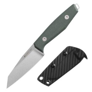 JEABROTHER Messer 14C28N Stahl, Festes Messer mit Kydex-Scheide für Männer, ideal für EDC, Outdoor, Camping und Obst schneiden