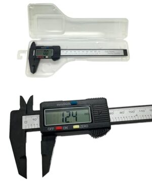 Digitaler Messschieber mit LCD-Display, 0-150 mm Präzisionsmessungen für Außen, Tiefen und Schrittmessung