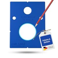 Karl Dahm Anzeichenschablone für Toilettenanschlüsse - Präzise Markierungen für WC-Installationen, Universell einsetzbar, Ideal für WC-Systeme, Robust & Zeitersparnis, Perfekt für Heimwerker und Profis