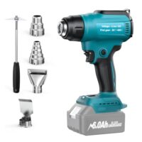 Kabellose Heißluftpistole für Makita 18V Akku, Heißluftpistole zum Schweißen, Rohrbiegen und Farbentfernung mit 4 Düsen