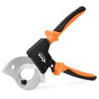 Hochwertiger Kabelschneider für Aluminium- und Kupferkabel, perfekt geeignet für mehradrige Kabel. Der Ratschen-Kabelschneider schneidet bis zu 300 mm² mit sauberem Schnitt ohne Quetschen oder Verformung.