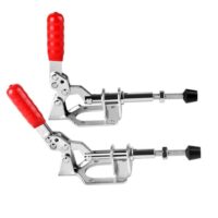 2 Stück Kniehebelspanner GH-302-FM, Groß Schubstangenspanner Verstellbar Kippklemme 136KG Push Pull Toggle Clamp Tellerhebeklemme Schnellspanner Set für Maschinenbetrieb, Zimmerei, Schweißen