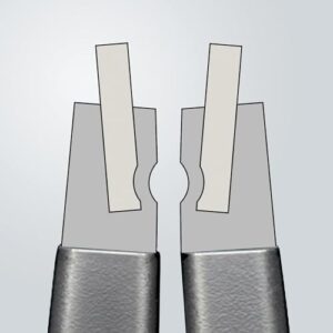KNIPEX Präzisions-Sicherungsringzange für Innenringe in Bohrungen mit rutschhemmendem Kunststoff überzogen grau atramentiert 165 mm, hochwertiges Werkzeug für professionellen Einsatz