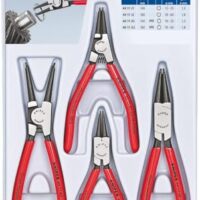 KNIPEX Sicherungsringzangen-Set 4-teilig für Innen- und Außenringe, zuverlässig und leistungsstark