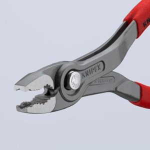 KNIPEX 82 01 150 TwinGrip Front- und Seitengreifzange mit rutschhemmendem Kunststoff überzogen grau atramentiert 154 mm, leistungsstarkes Werkzeug für Heimwerker und Profis