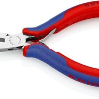 KNIPEX Elektronik-Greifzange mit durchgestecktem Gelenk und Mehrkomponenten-Hüllen, 145 mm, für feine Montagearbeiten in der Elektronik und Feinmechanik
