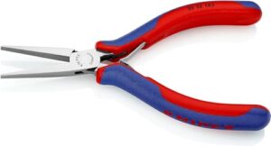 KNIPEX Elektronik-Greifzange mit durchgestecktem Gelenk und Mehrkomponenten-Hüllen, 145 mm, für feine Montagearbeiten in der Elektronik und Feinmechanik