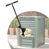 Kompostwender, Belüfter, Kompostrührer für Outdoor-Kompostierung, manueller Kompostbehälter mit rotierendem Belüfter und Bodenfräse