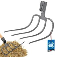KOTARBAU Dunghacke Forke Heugabel Mistgabel Mistforke Gartengabel Gartenforke Dunggabel Spatengabel Gabel für Garten Drahtgabel für Garten und Landwirtschaft 4 Zinken