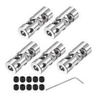 Drehbare Kreuzgelenk Wellenkupplung für RC-Modelle, 4mm bis 4mm Innendurchmesser, L23 x D9 mit Schrauben und Schraubenschlüssel