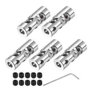 Drehbare Kreuzgelenk Wellenkupplung für RC-Modelle, 4mm bis 4mm Innendurchmesser, L23 x D9 mit Schrauben und Schraubenschlüssel