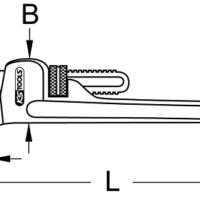 KS Tools Stahl-Einhand-Rohrzange mit 1200 mm Länge, hochwertiges Werkzeug für Handwerkerprojekte