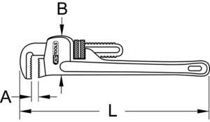 KS Tools Stahl-Einhand-Rohrzange mit 1200 mm Länge, hochwertiges Werkzeug für Handwerkerprojekte