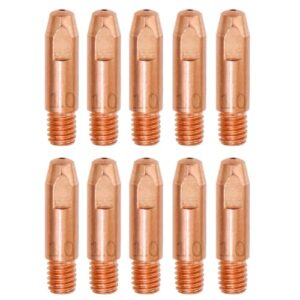 10 Stück 1.0MM Kupfer Kontaktspitze Schweißdüse M6 für 24KD MB24 MIG MAG Schweißbrenner - Kupfer Kontaktspitzen für Schweißen