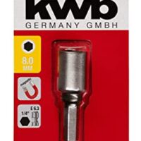 Magnetische 8 mm Bit-Stecknuss Professional aus TQ 60-Stahl mit integriertem Dauer-Magneten für sicheren Halt der Schraube und langen Haltbarkeit
