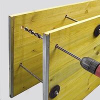 KWB Holz-Schalungsbohrer Ø 12 x 800 mm mit reduzierter Bruchgefahr, verbessertem Rundlauf und 118° Bohrspitze für Schalungen aus Schal-, Hart- und Weichholz, Leichtbaustoffen und Gipsplatten