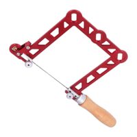 Professionelle Laubsäge mit Laubrahmen und Ersatzblatt für Holzbearbeitung, Schnitt von Kunststoff, Gummi und weichem Metall