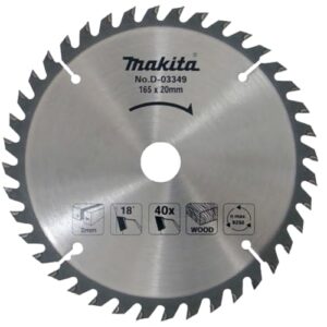 Kreissägeblatt für Holz 165 x 20 x 40 Zähne von Makita, silber/schwarz