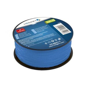 Reißfeste und belastbare Mauerschnur, Bauschnur, Pflasterschnur und Nivellierschnur für professionelle und private Bauprojekte, 100 Meter lang, Ø 1,5 mm, leicht sichtbare blaue Farbe