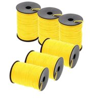 6x Maurerschnur gelb Richtschnur Pflasterschnur Verlege Lot Bau Schnur 100m 2mm - perfekte Balance zwischen Präzision und Haltbarkeit für professionelles Ergebnis bei der Bau- und Renovierungsarbeiten