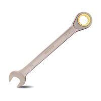 Meccion Professionell Maul-Ringratschenschlüssel 24mm Chrom Vanadium Stahl Geschmiedet Ratschen Ringmaulschlüssel mit Schwarzer Vernickelung, hochwertige Schmiedetechnik für verschiedene Anwendungen geeignet, perfekt für Haus, DIY, Fahrrad- und Kfz-Reparatur
