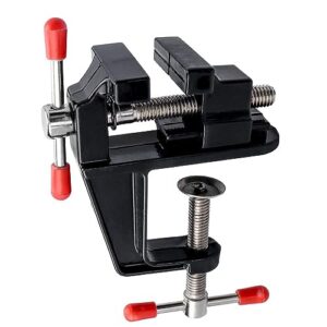 Mesee Kleine Werkbank Schraubstock, Mini Tischschraubstock, Bank-Schraubstock aus Aluminiumlegierung, ideal für kleine Arbeiten und DIY-Projekte