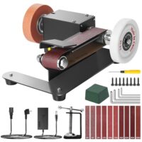 Mini-Bandschleifer, 350W Elektrischer Bandschleifer mit 7-stufig verstellbarer Polierer für DIY-Anfänger und erfahrene Handwerker
