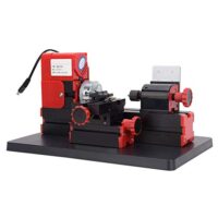 Mini Drehbank mit breiter Drehscheibe aus Metall, perfekt für die Verarbeitung von Holz und Kunststoffen, stabile Betriebsgeschwindigkeit