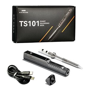 MINIWARE Original TS101 Lötkolben Upgrade von TS100 Portable Digital OLED 50-400℃ Temperatur einstellbar USB Typ C Schnelle Heizung Lötkolben für Heimwerker und Anfänger
