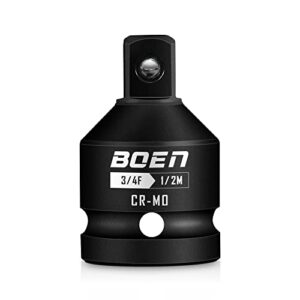 Mr.wintek Adapter 3/4 zoll auf 1/2 zoll, Schlagadapter für professionelle Anwender mit Chrom Molybdän Stahl und Black Manganphosphatbeschichtung
