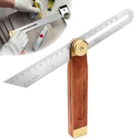 Multi Winkelschmiege Verstellbarer Multifunktionswinkel T-Fase 200 mm, Schmiege Winkelmesser Verstellbarer Winkel mit Feststellfunktion Gehrmaß Winkel für Pflasterarbeiten und Möbelherstellung
