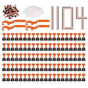 Nivelliersystem-Set mit 1104 Fliesenleger Werkzeugen für Wand und Boden, effiziente Anwendung, genaue Abmessungen, einfache Bedienung, langlebige Werkzeuge