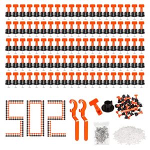 Nivelliersystem-Set mit 502 Stücken für Fliesen, inklusive Nivelierungen und Kreuzpflastern, ideal für Wand und Boden