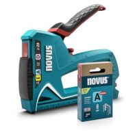 Professioneller 3-in-1-Tacker für Holz mit Metall-Gehäuse und Schlagkrafteinstellung - ideal für Feindraht- und Flachdrahtklammern 6-14 mm und Nägel 16 mm