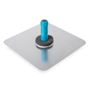 Handbrett zum Verputzen aus Aluminium, OX Pro Hawk, 330 x 330 mm, hochwertige Klinge, Schwammgummi-Blasenschutz, ideal für Verputz- und Ausmalungsarbeiten