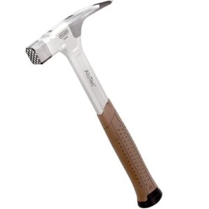 Professionelles Werkzeug für Dachdecker und Zimmerer - Picard Hammerhammer AluTec mit Hybridkopf, Magnetischer Nagelhalter und Ergonomischem Griff