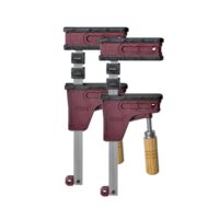Professionelle Korpus-Zwinge mit präziser Ausrichtung und robustem Design für Möbelbau und Holzarbeiten.