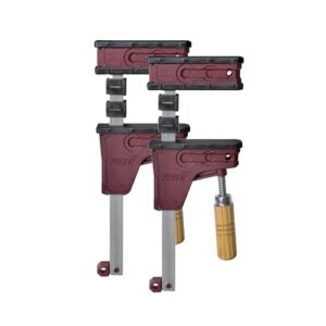 Professionelle Korpus-Zwinge mit präziser Ausrichtung und robustem Design für Möbelbau und Holzarbeiten.