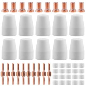 Plasmaschneiden Plasmaschneider Cutting Ersatzteile 60pcs PT-31 Extended Air Plasma Cutting Düse Elektrode Verbrauchsmaterial Fit CUT-40 CUT-50D CT-312